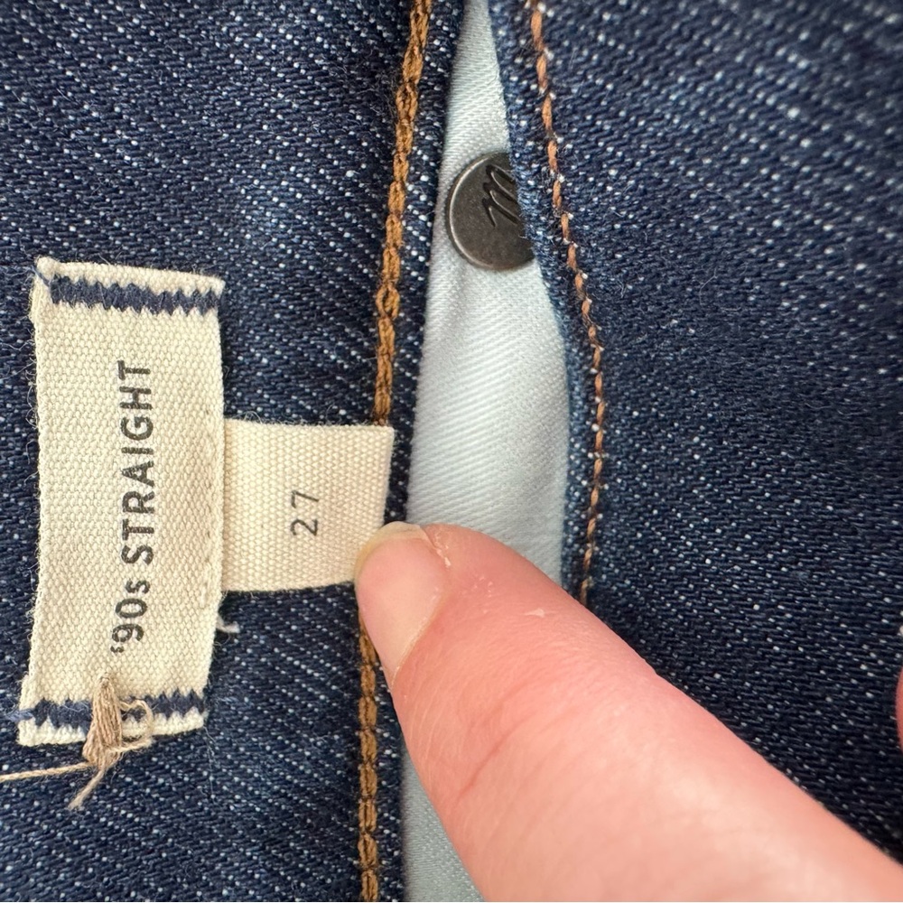 Madewell Women's Dark Blue 90’s straight jean 27 - Picture 10 of 11
